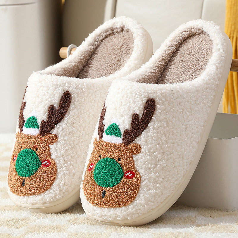 Elk Christmas Slippers