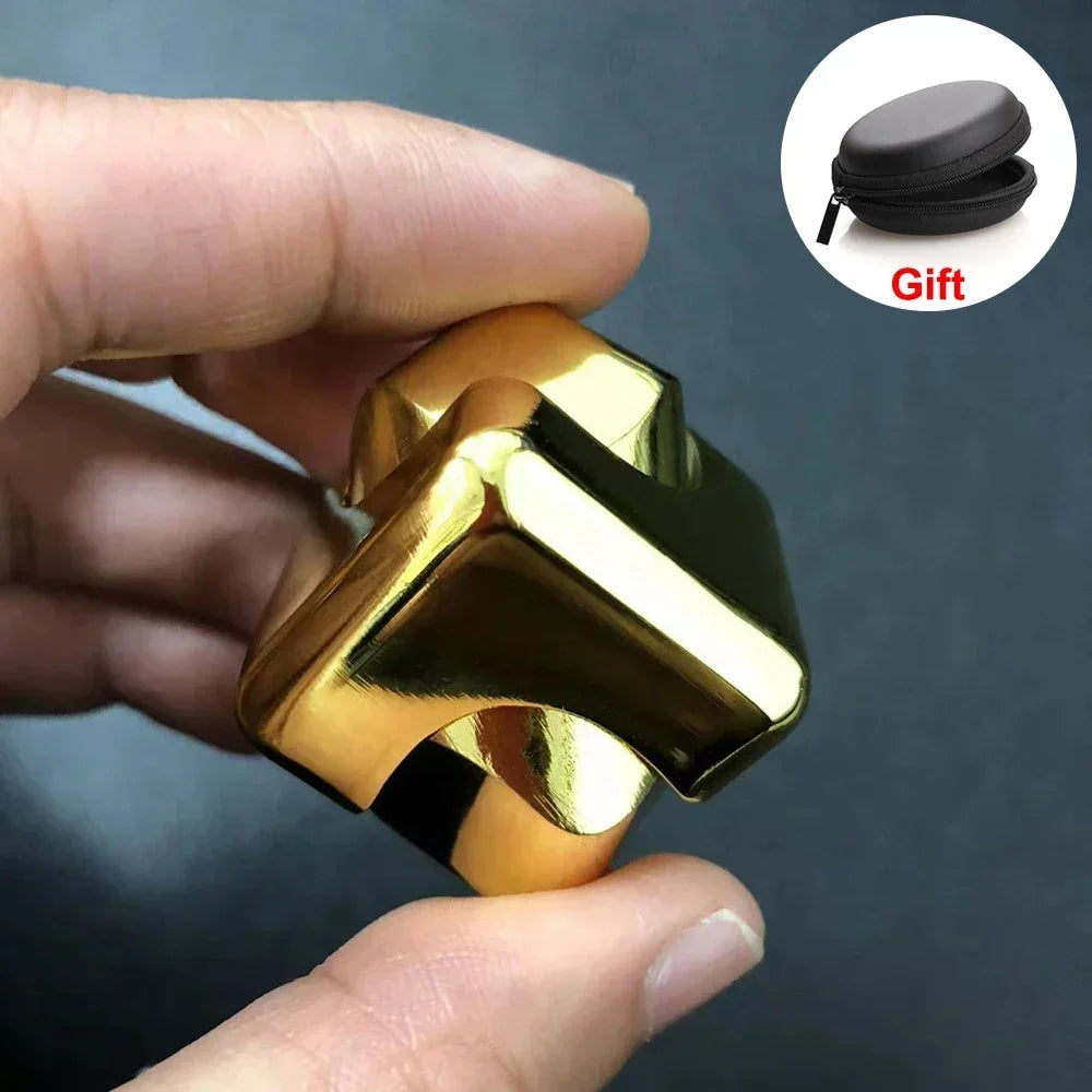 Alloy Cube Spinner Fingertip Gyroscope Fidget anti Stress Toys Adult Office Home Travel Portable Stress Relief Toys Xmas Gifts