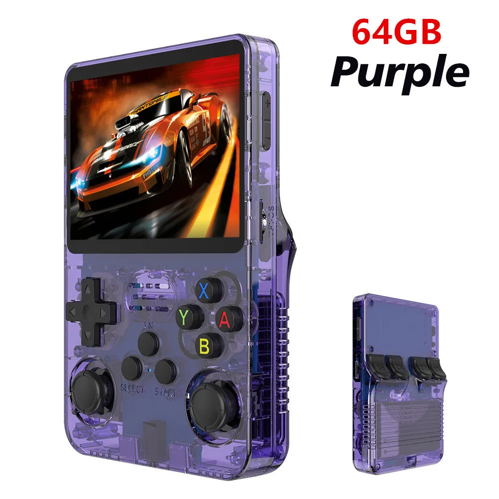 Retro R36S Handheld Video Game Console 3.5 Inch IPS Screen Portable Pocket Player with 128GB Preloaded Games Linux System