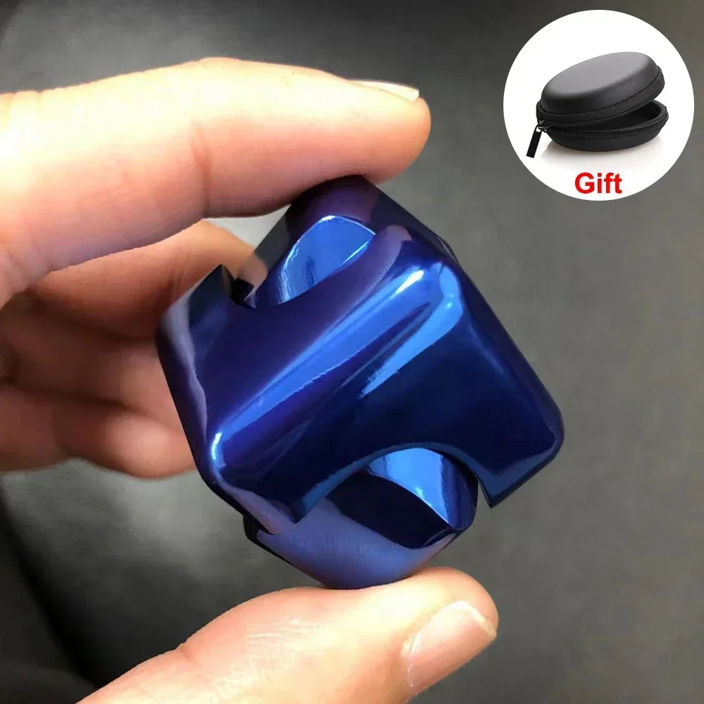 Alloy Cube Spinner Fingertip Gyroscope Fidget anti Stress Toys Adult Office Home Travel Portable Stress Relief Toys Xmas Gifts